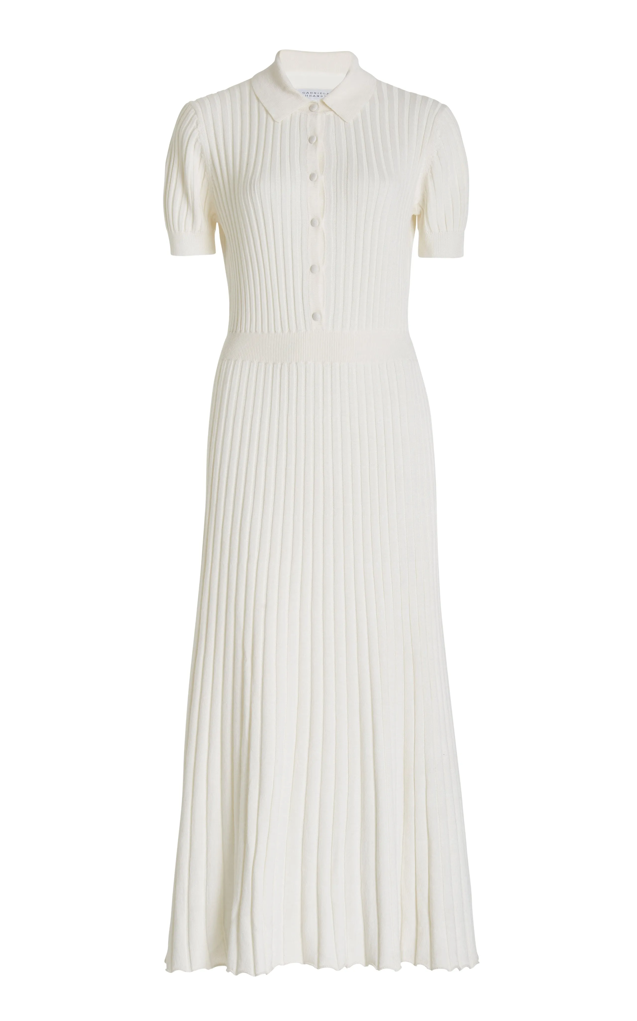 Amor Knit Midi Dress in Ivory Cashmere Silk