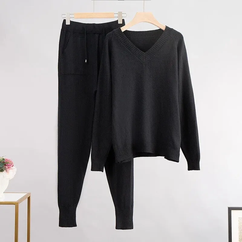 Ashley V Neck Sweater and Harem Pant