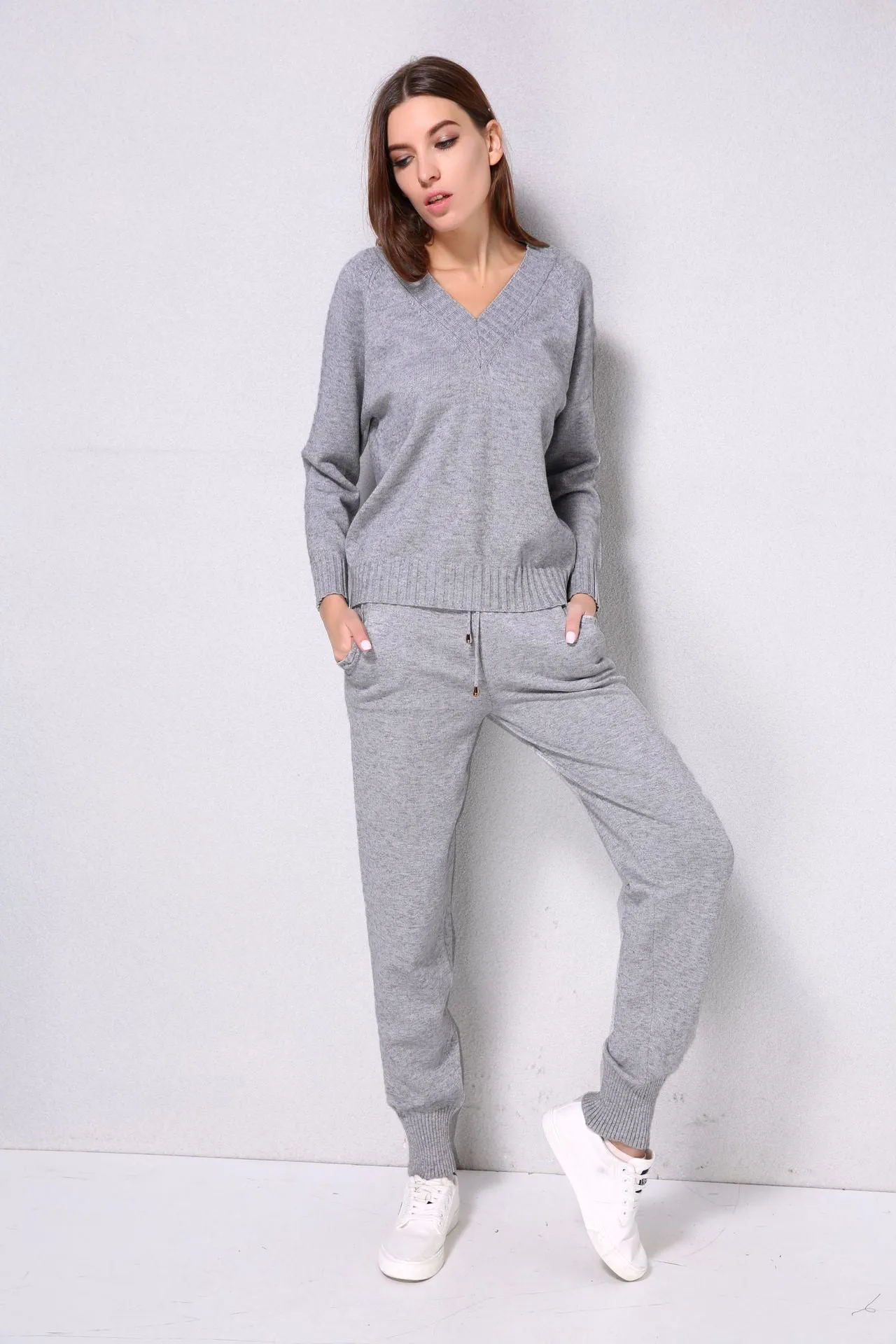 Ashley V Neck Sweater and Harem Pant