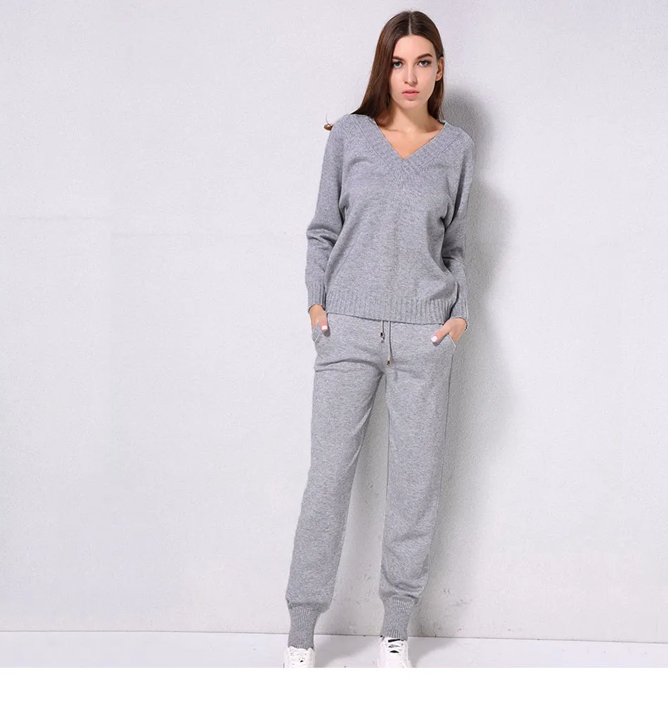 Ashley V Neck Sweater and Harem Pant