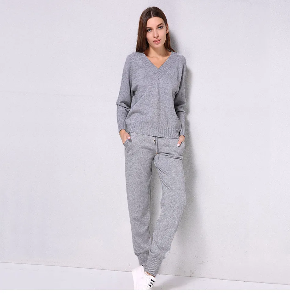 Ashley V Neck Sweater and Harem Pant