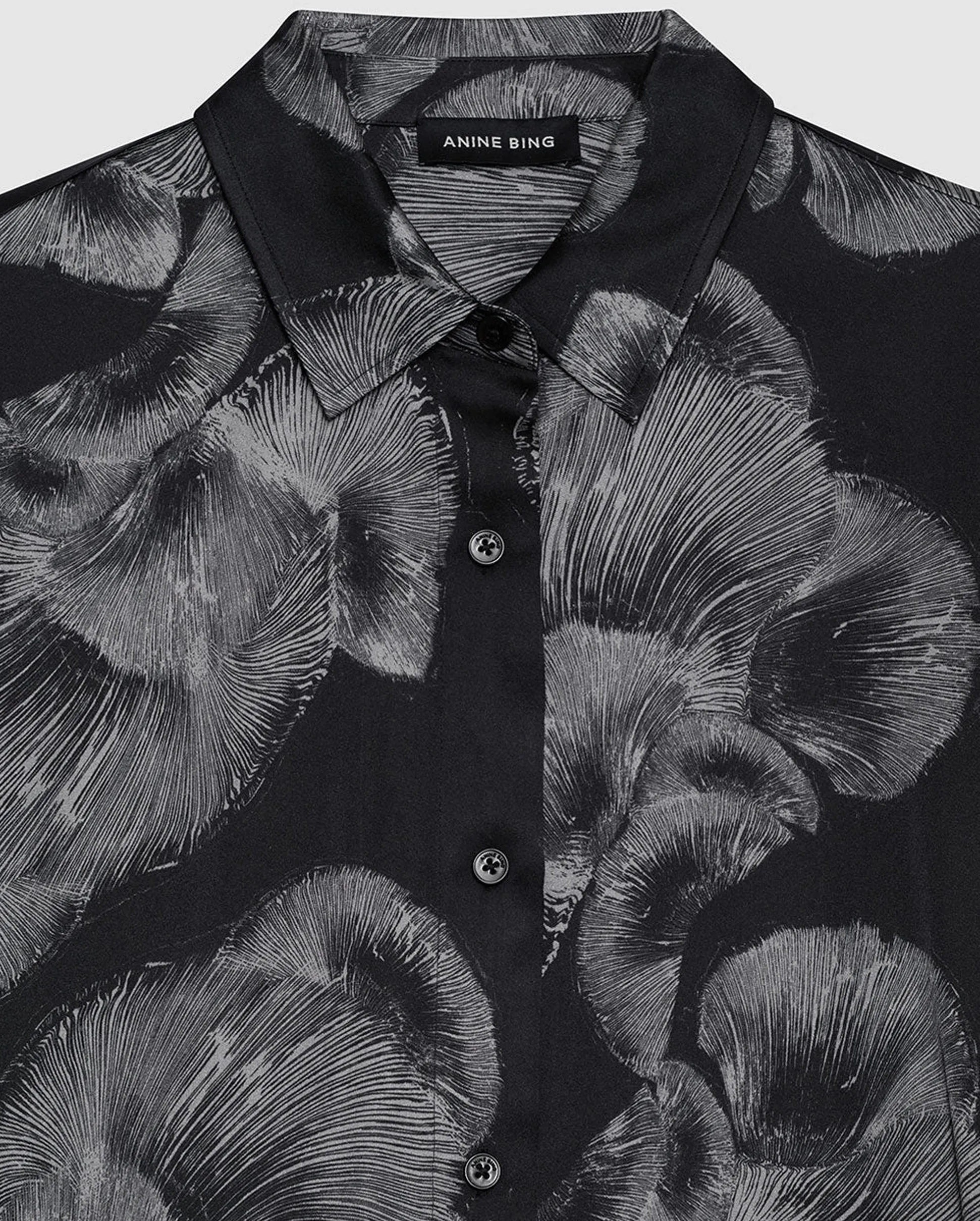 AVALON SHIRT / BLACK MUSHROOM PRINT