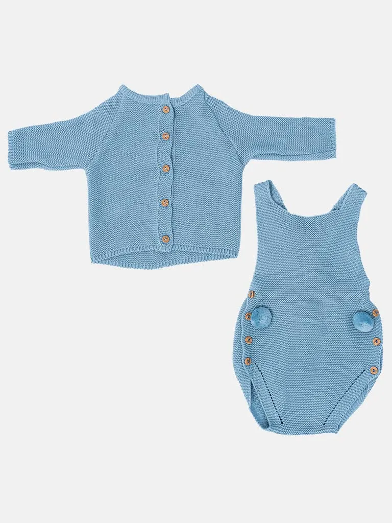 Baby Boy Noah Collection 2-piece Spanish Knitted Set-Blue