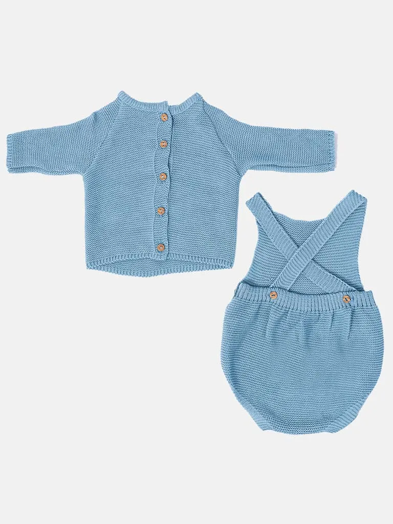 Baby Boy Noah Collection 2-piece Spanish Knitted Set-Blue