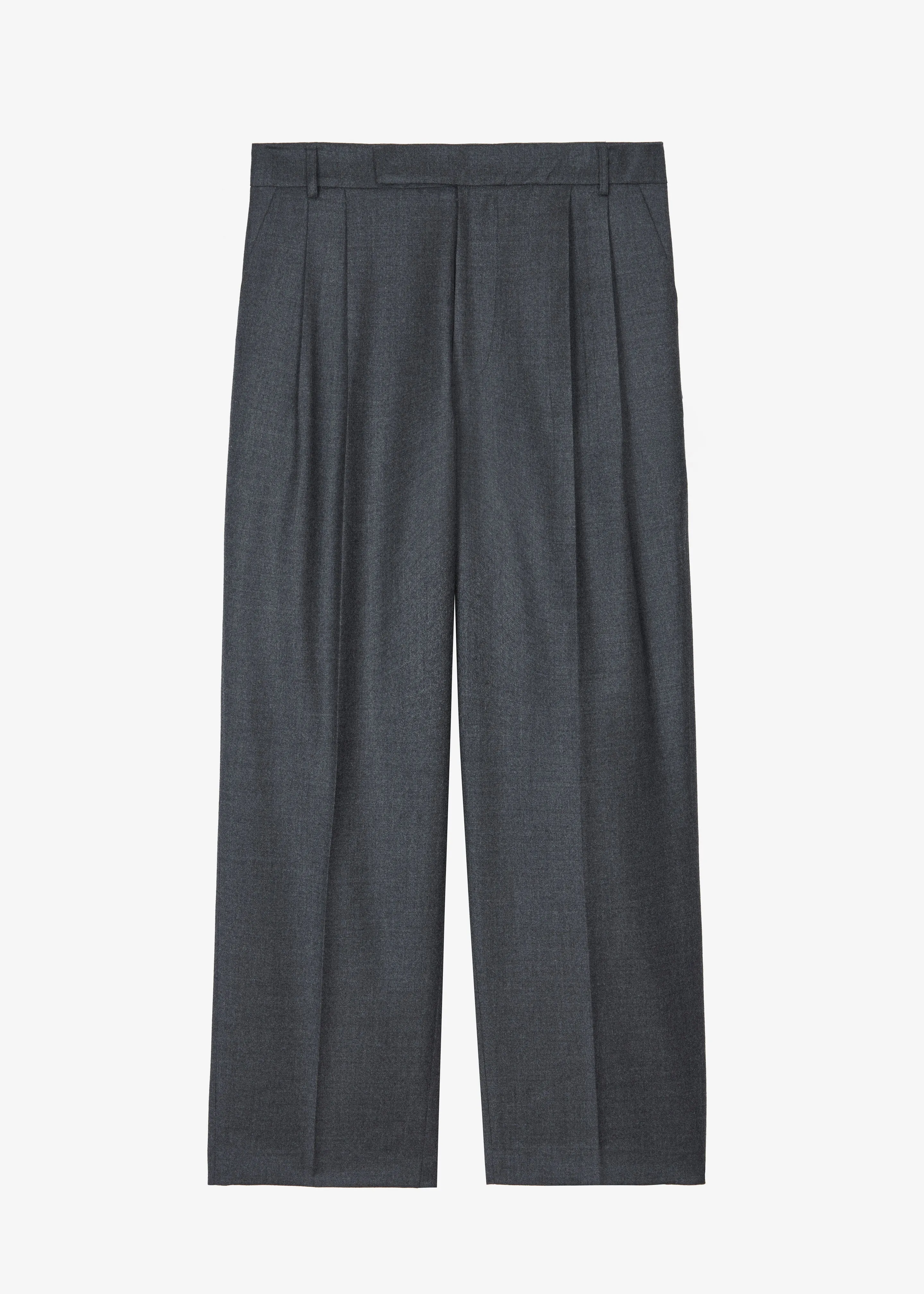 Beo Wool Flannel Suit Pants - Charcoal