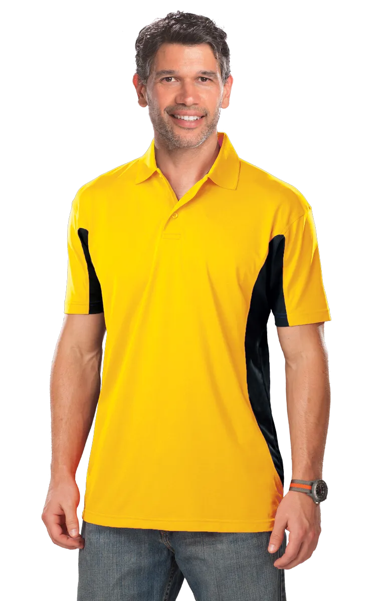 Blue Generation Men's Poly Colorblock Polo