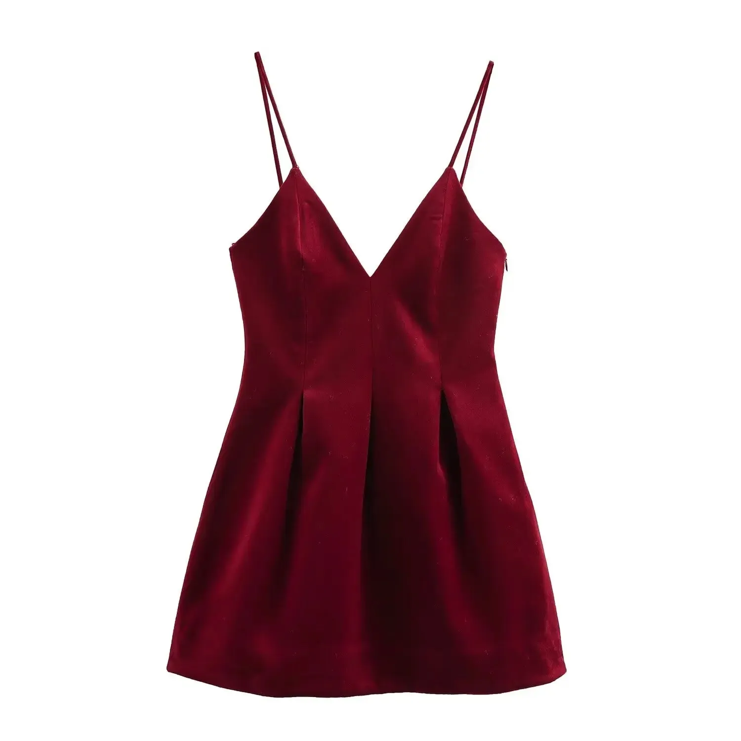 Chic Velvet Spaghetti Strap Dress