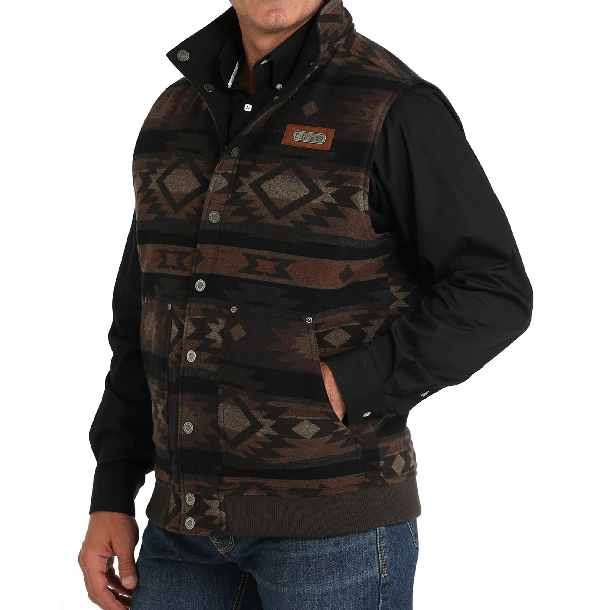 Cinch Men's Brown Reversible Vest