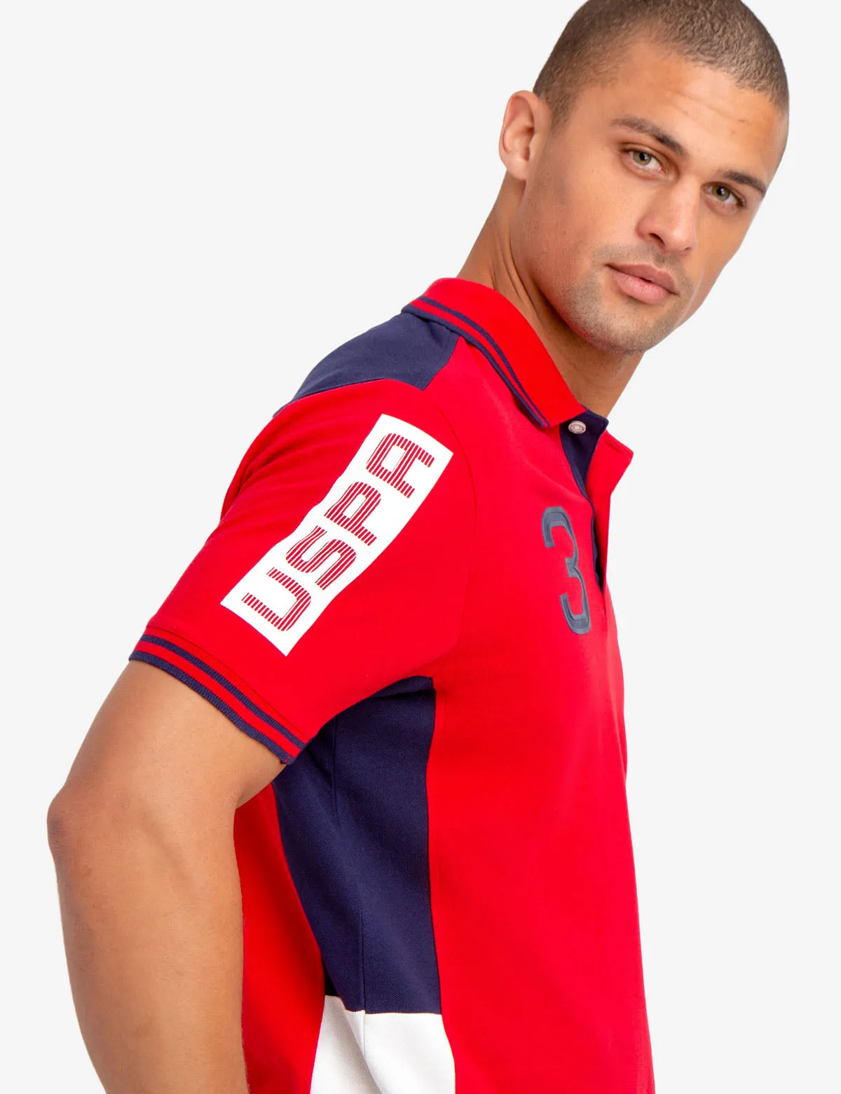 COLORBLOCK PATCH POLO SHIRT