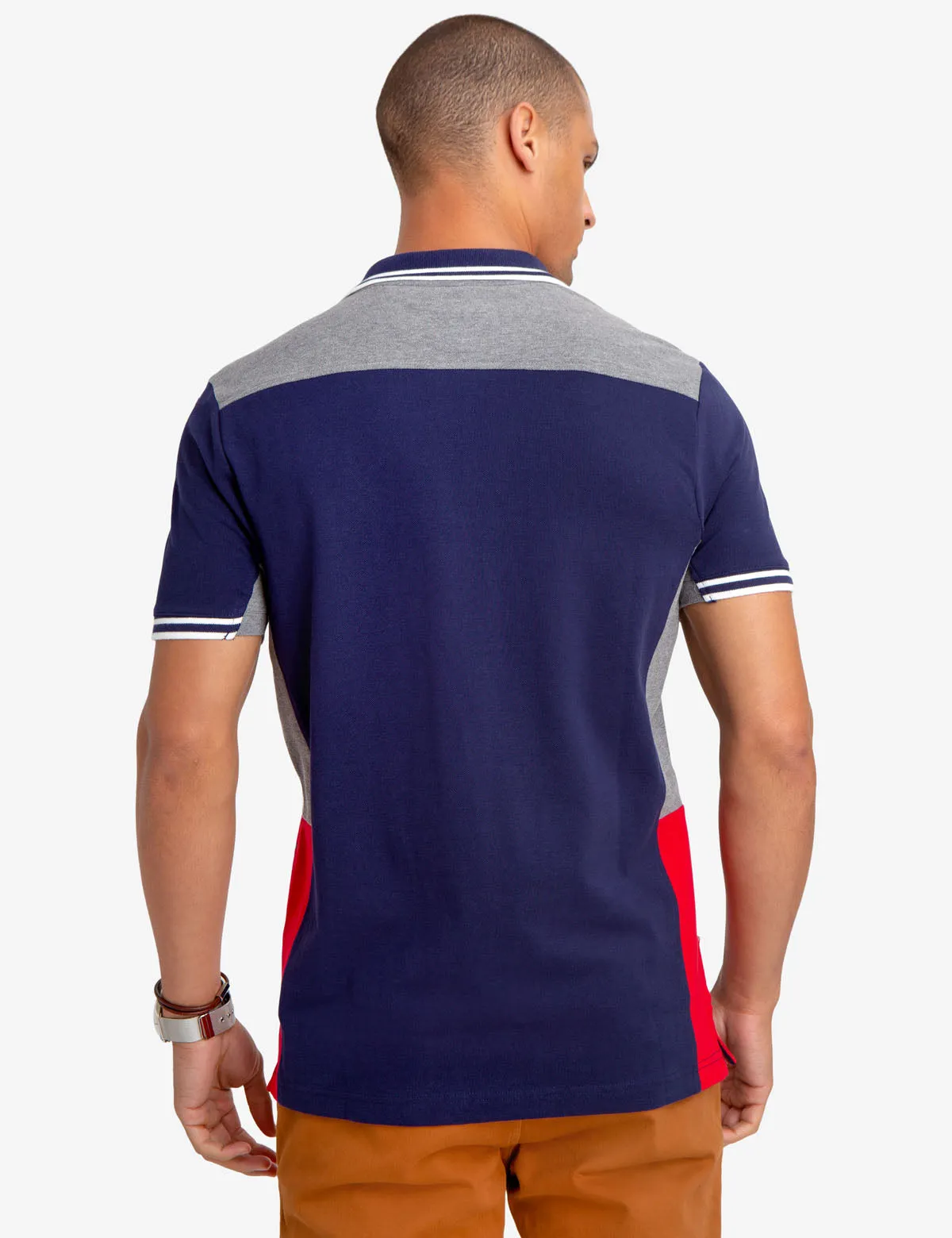 COLORBLOCK PATCH POLO SHIRT