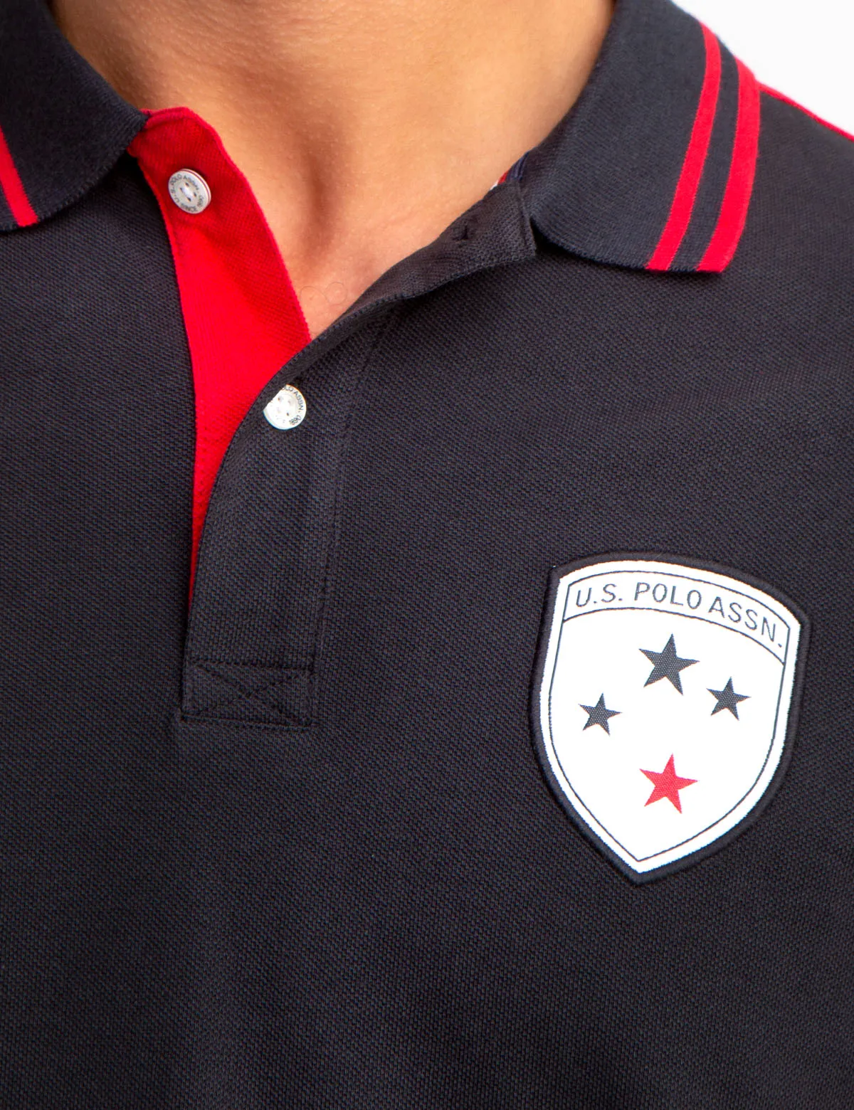 COLORBLOCK PATCH POLO SHIRT