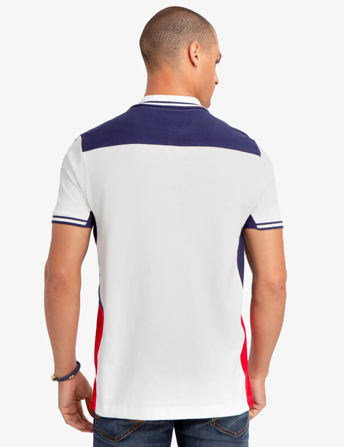 COLORBLOCK PATCH POLO SHIRT