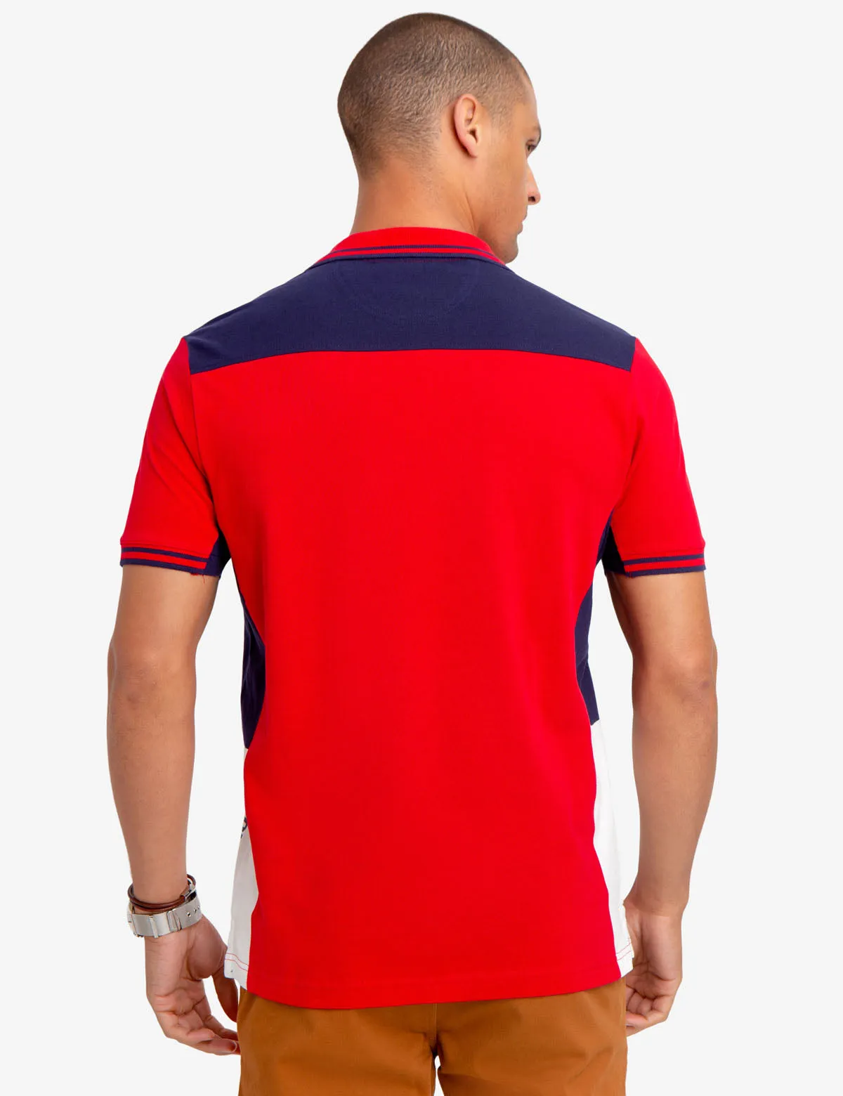 COLORBLOCK PATCH POLO SHIRT