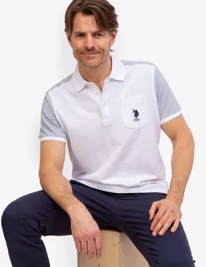 COLORBLOCK PIQUE POLO SHIRT WITH POCKET