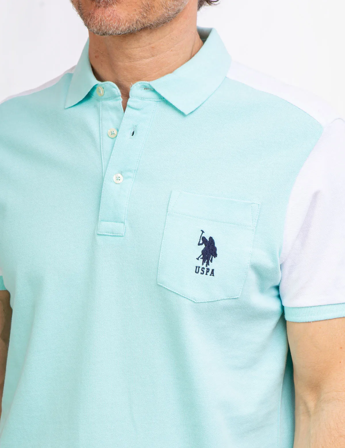 COLORBLOCK PIQUE POLO SHIRT WITH POCKET