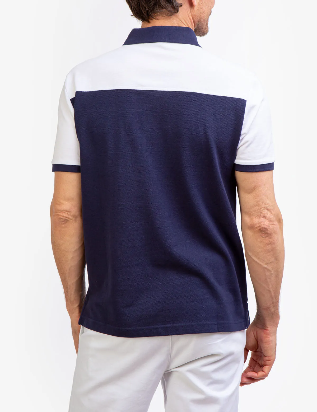 COLORBLOCK PIQUE POLO SHIRT WITH POCKET