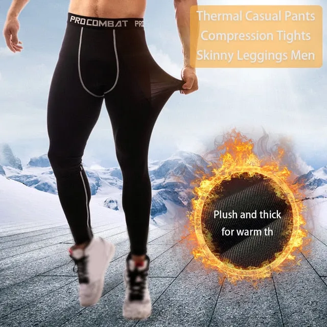 Compression Pants Mens Gym Leggings Sport Training