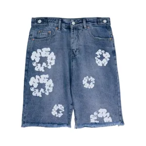 Denim Tears Shorts Summer Men's and Women's Loose Casual Denim Shorts