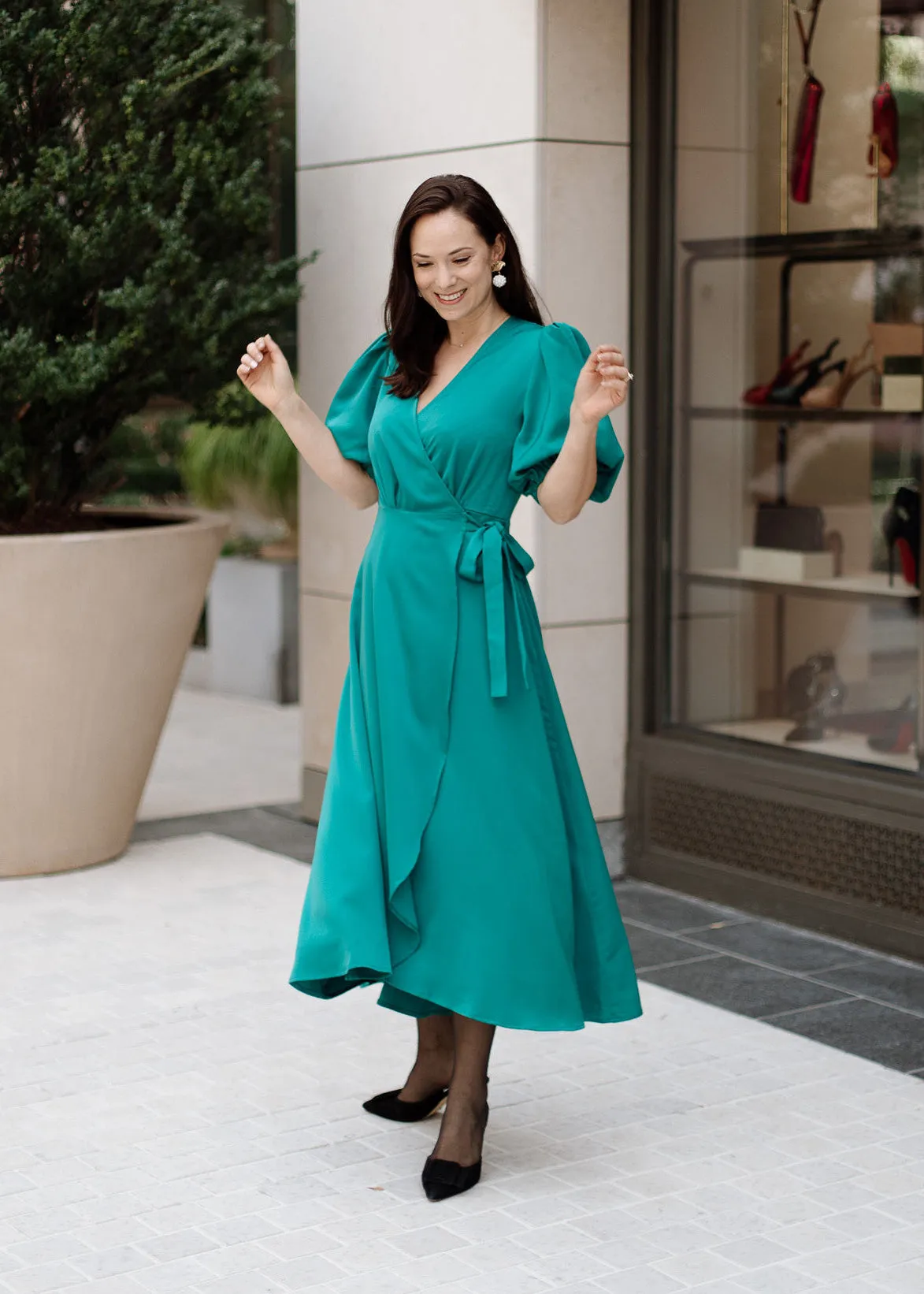 Diane Wrap Dress Jade