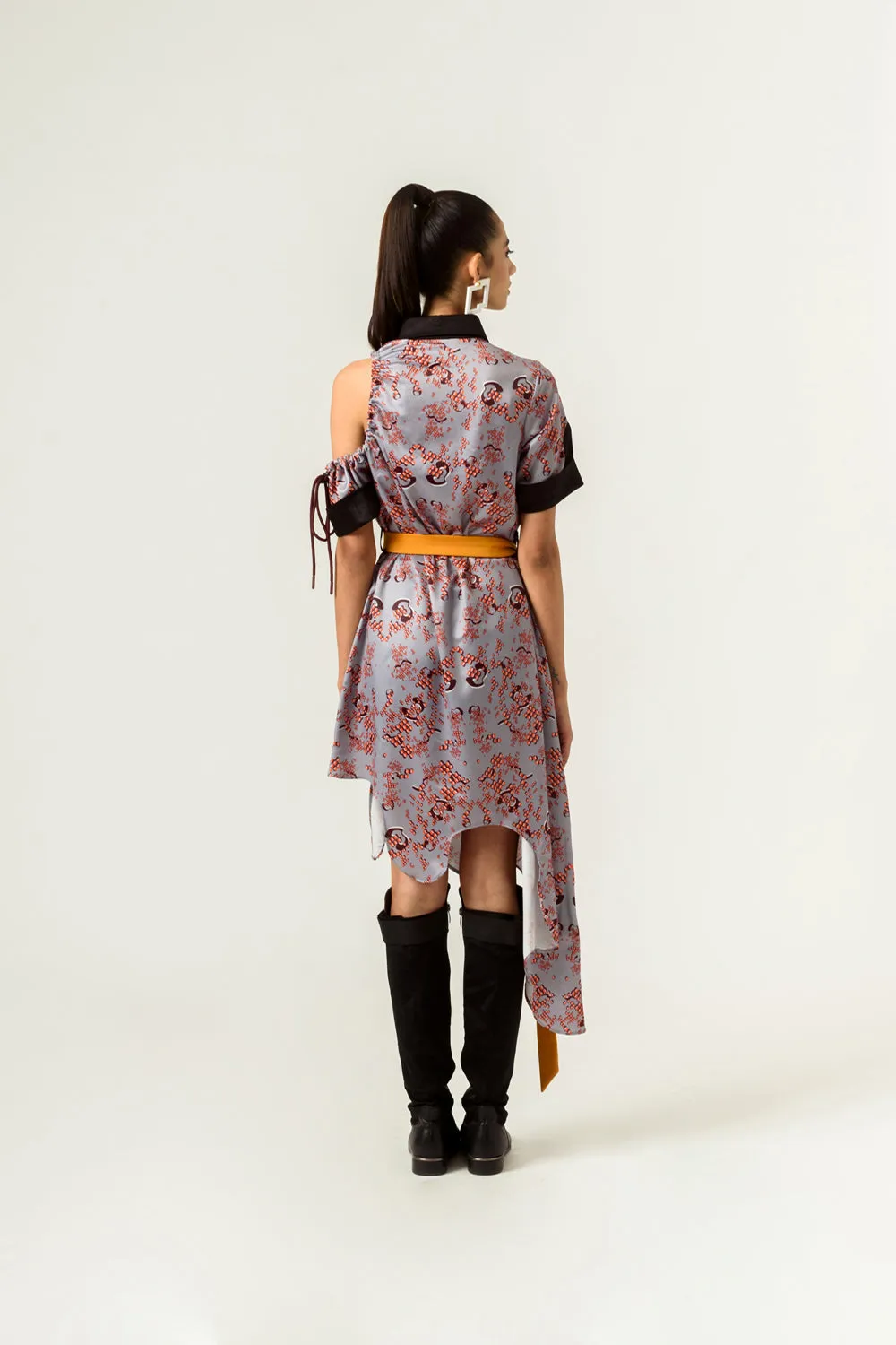 Dna-Print High Low Dress