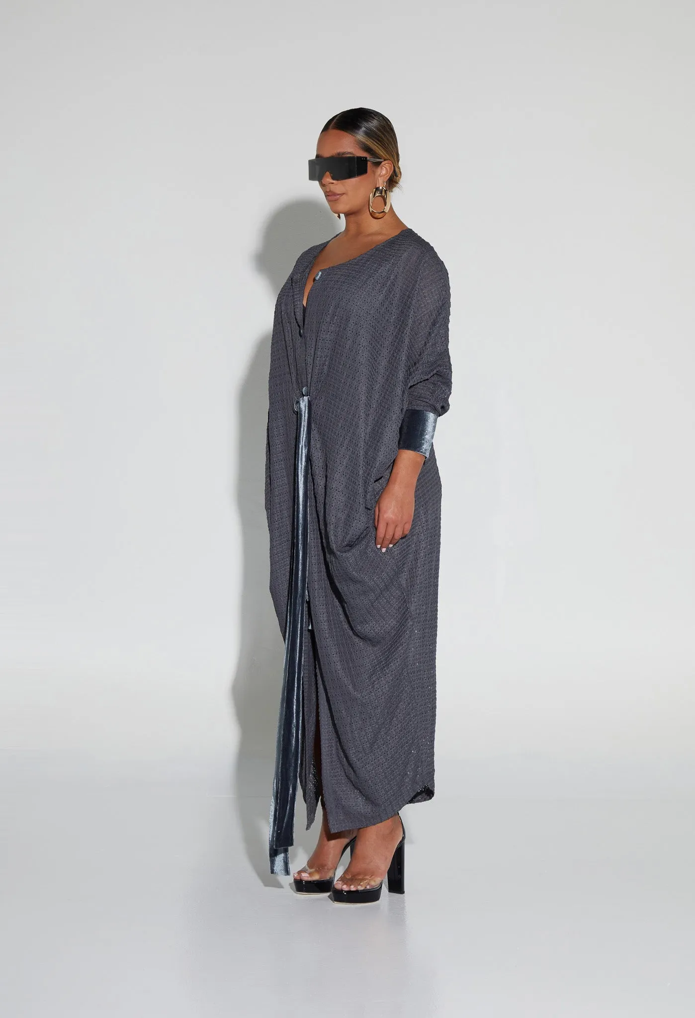 Draped Knit Tunic - Croc Skin