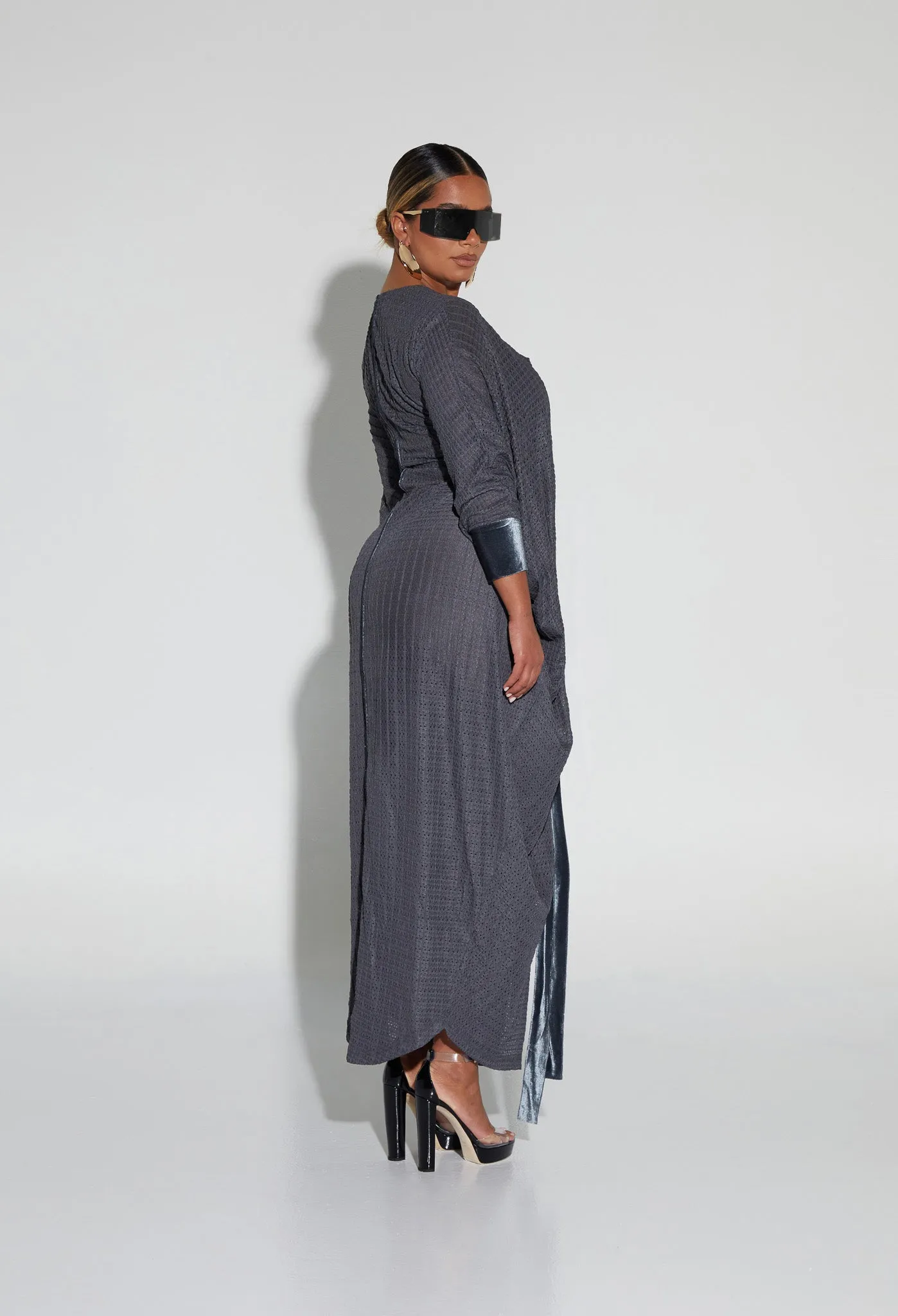 Draped Knit Tunic - Croc Skin