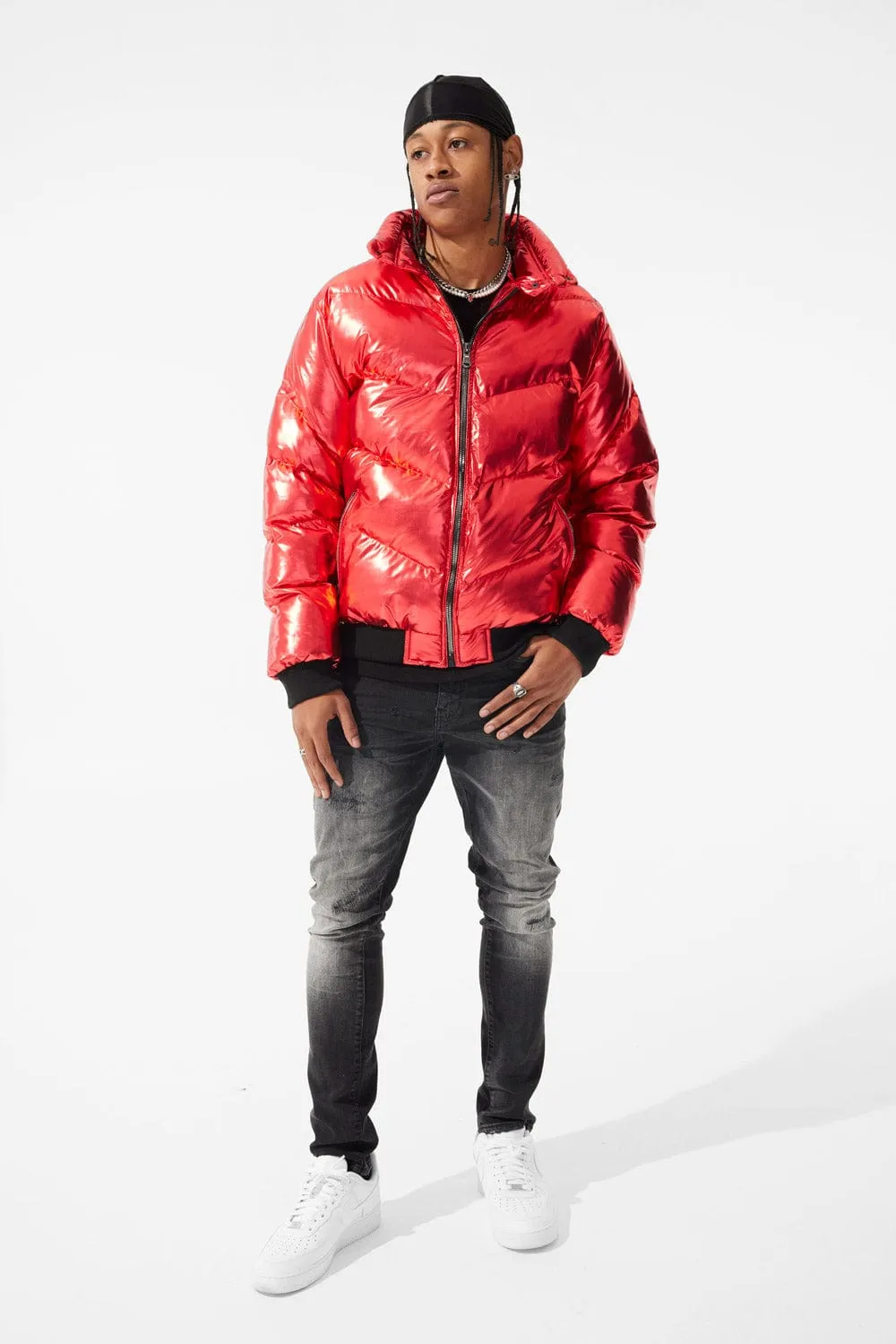 Flatbush Bomber Jacket (Metallic Red)