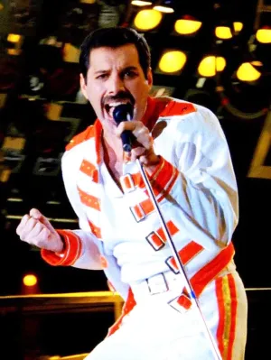 Freddie Mercury Military Concert Red & white Leather Jacket