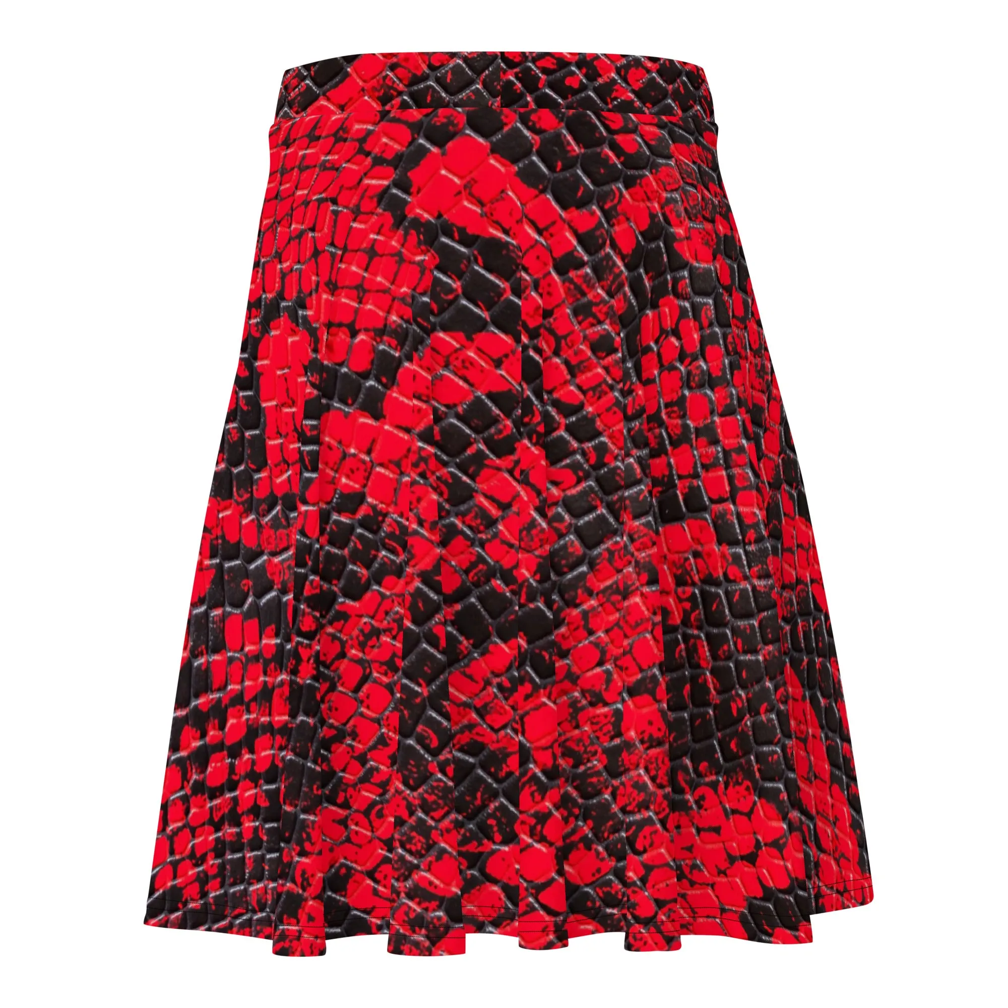 Graphic Print Red Skirt for Women, lioness-love