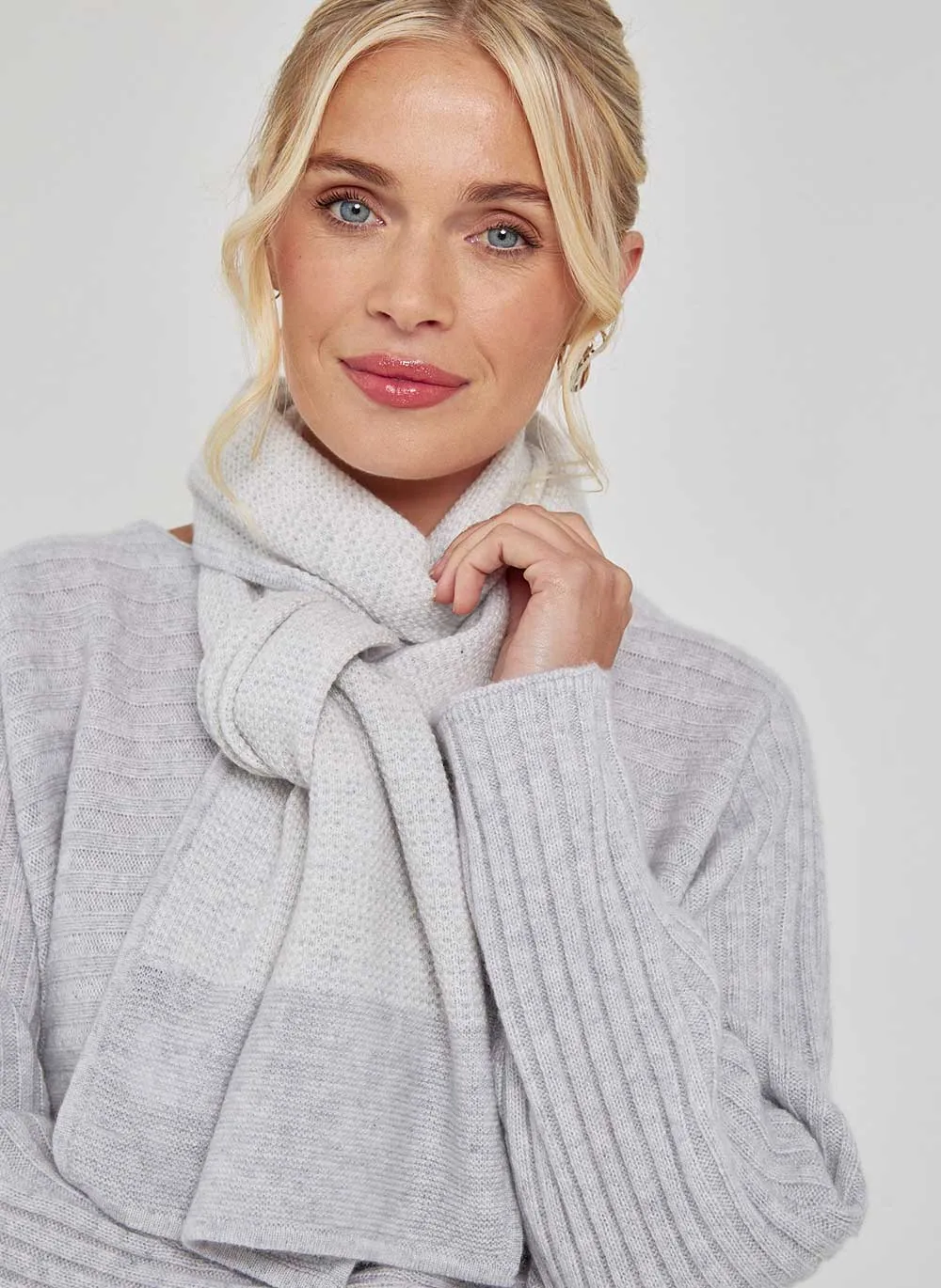 Hattie Rib Cashmere Jumper - Glass Grey