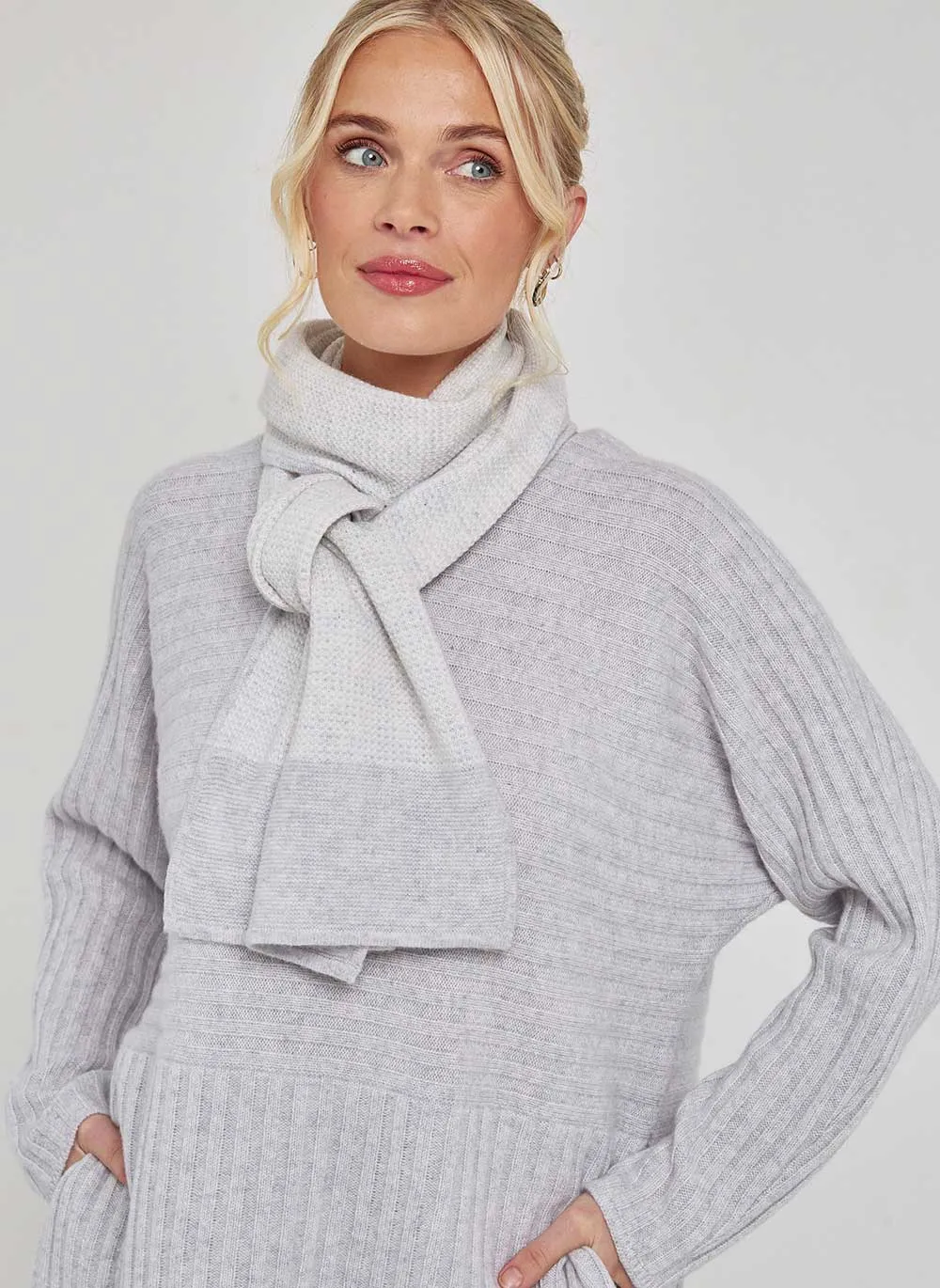 Hattie Rib Cashmere Jumper - Glass Grey