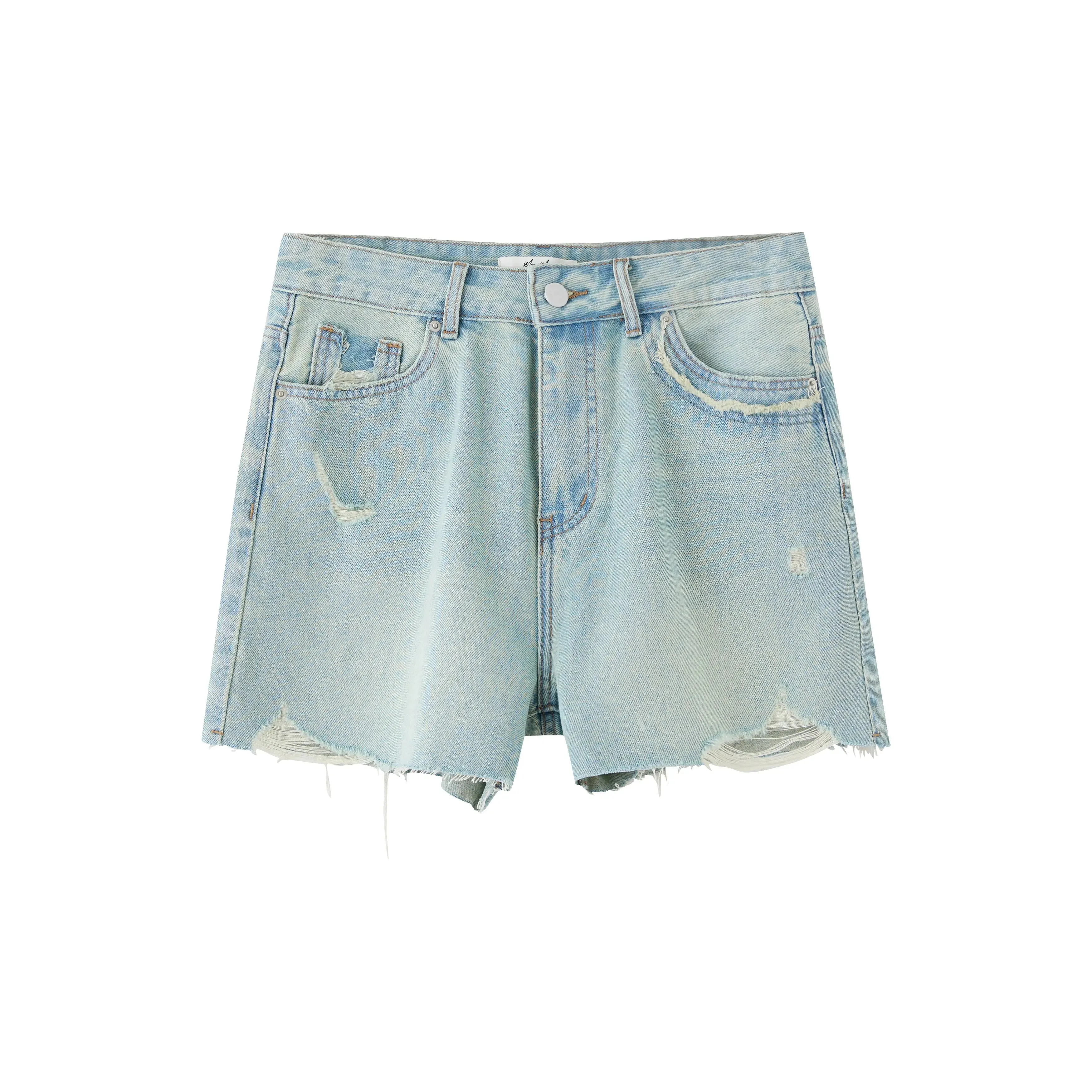 HZ8863 Distressed Denim Shorts