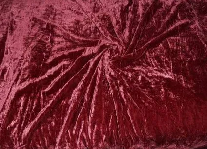 Imported Plush Silk Cherry Wine Velvet Fabric ~ 44&quot; wide