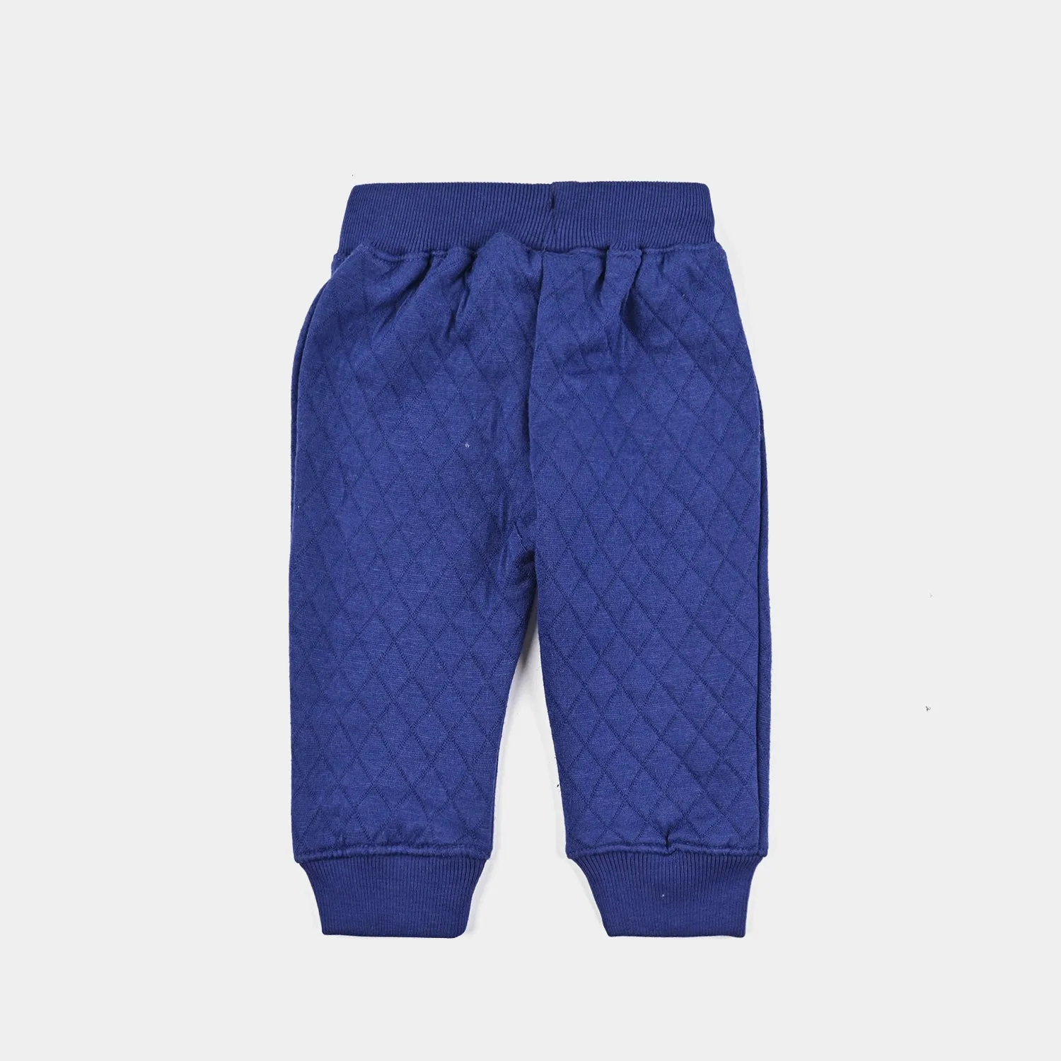 Infant Boys Quilted Knitted Suit Dino-Navy Blue