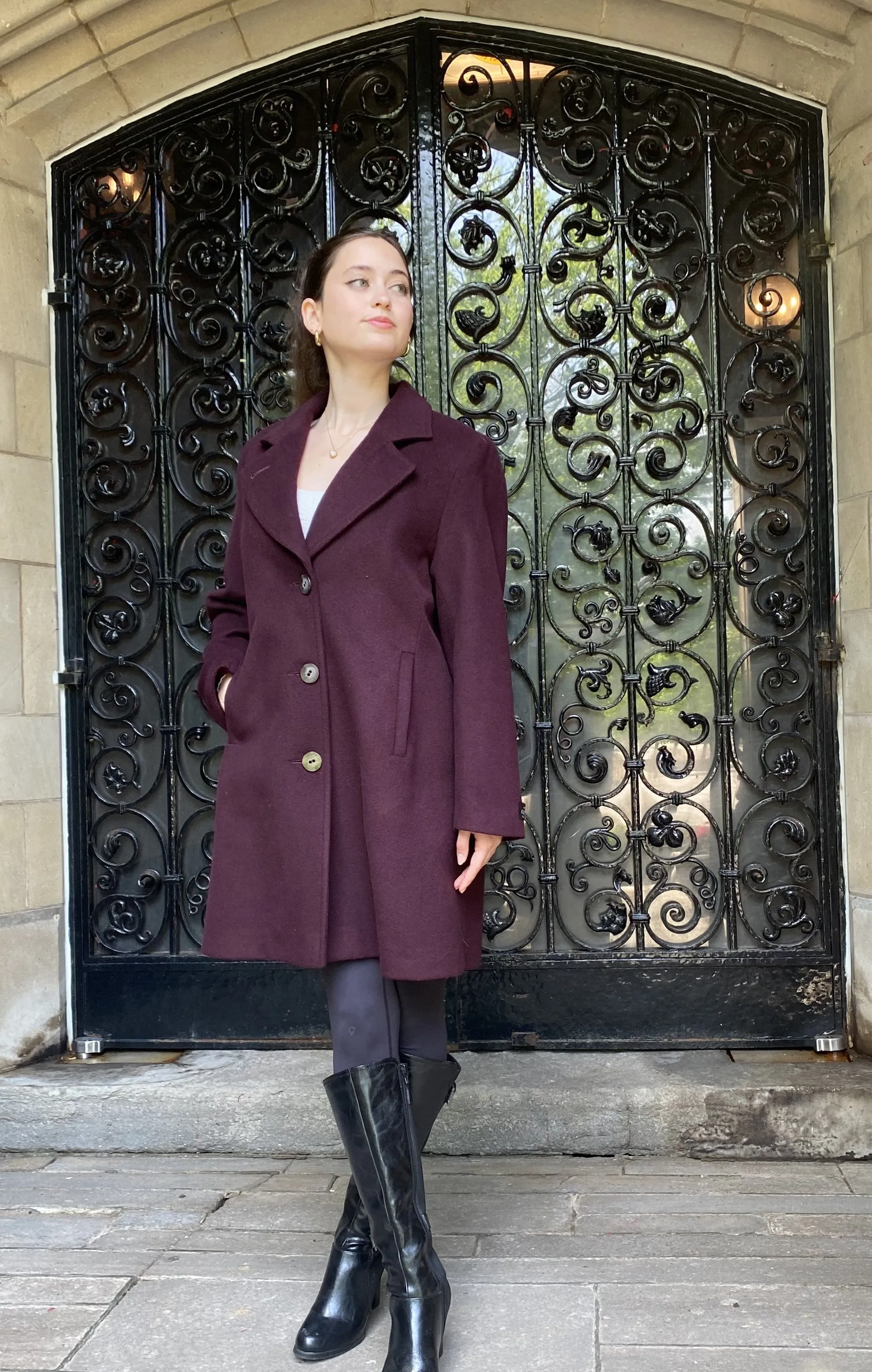 Julia Car Coat - 100% Pure Virgin Merino Wool