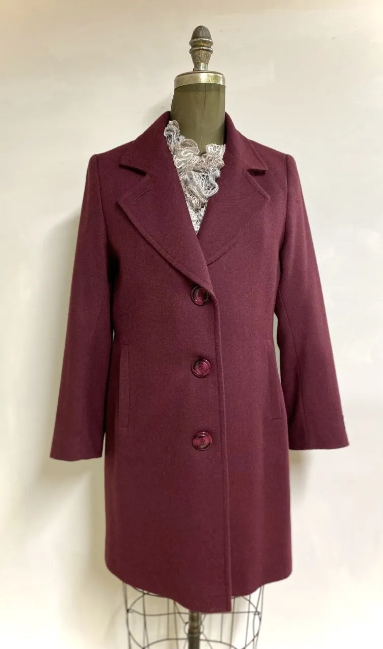 Julia Car Coat - 100% Pure Virgin Merino Wool