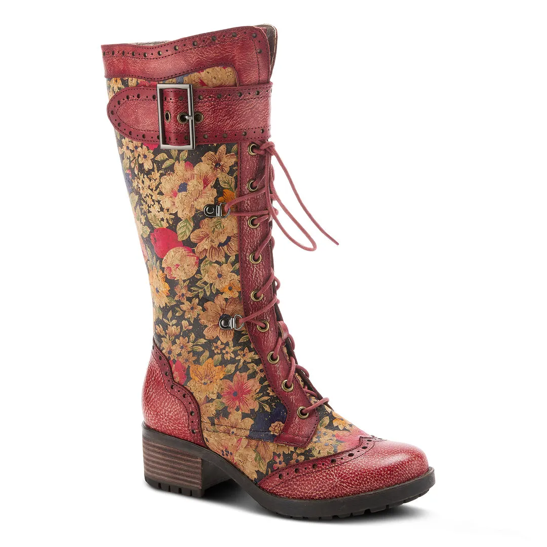 L'ARTISTE KISHA-FLORA RED BOOTS