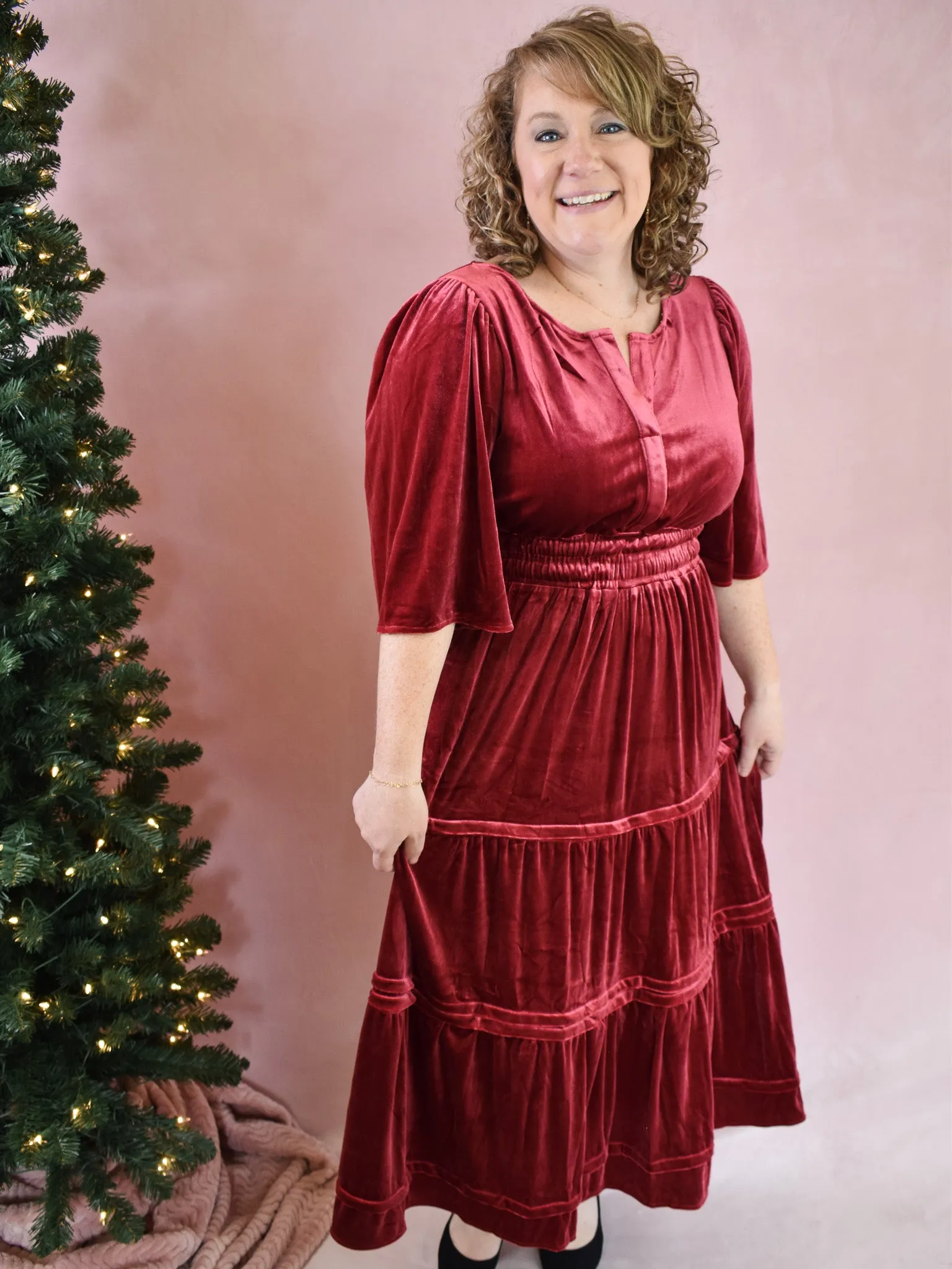 Lasting Impression Velvet Maxi Dress