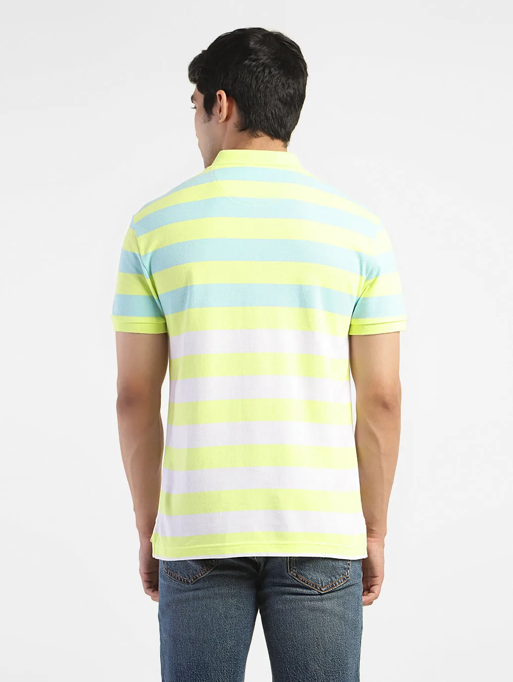 Men's Colorblock Polo T-shirt Yellow