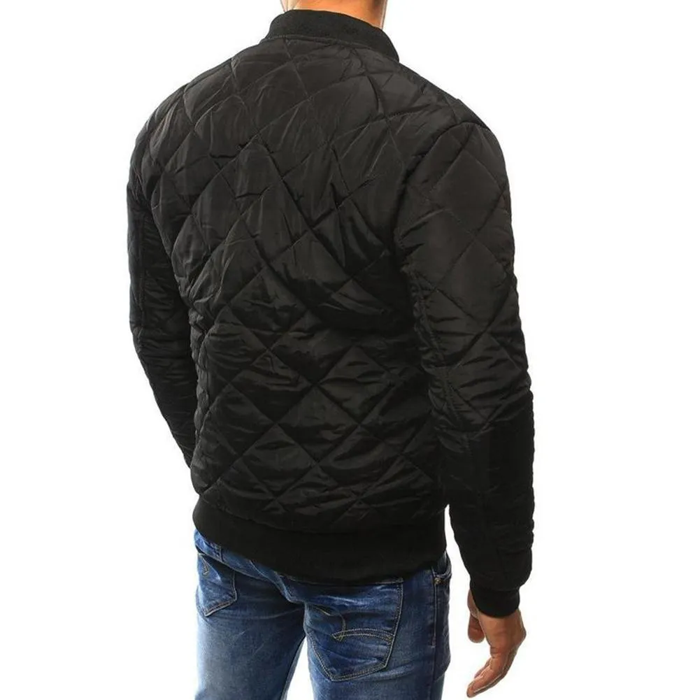 Men's Quilted Puffer Bomber Jacket