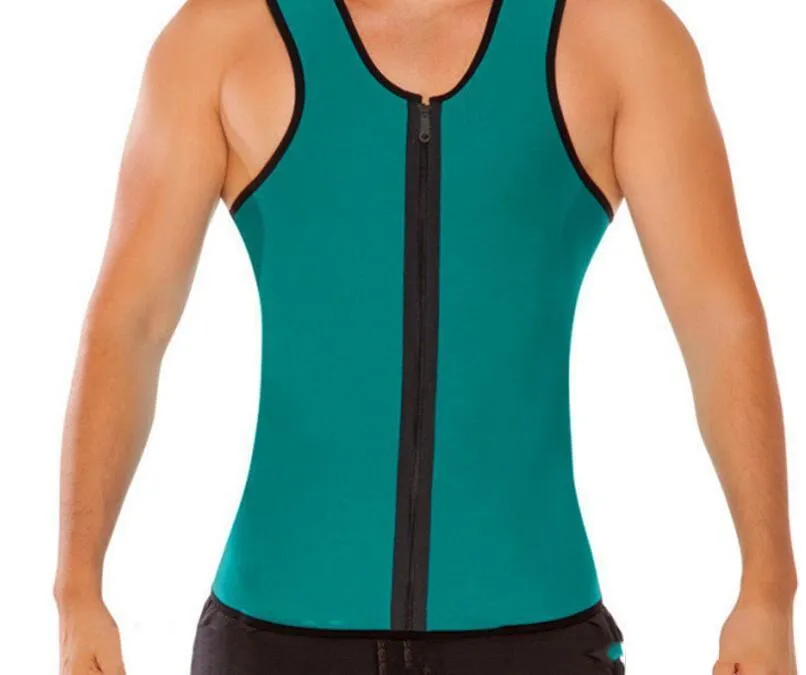 Men's Rubber Sports Vest Corset - Slimming & Fitness Compression Tank