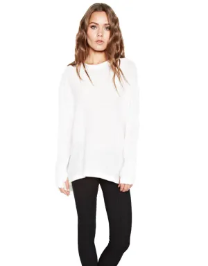 Michael Lauren Clay Cashmere Pullover in Creme