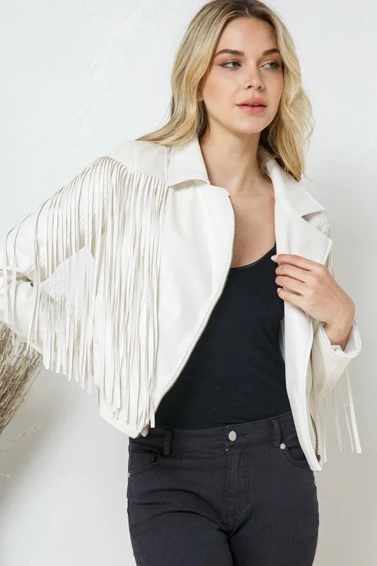 Mix It Up Fringe Moto Jacket - 3 Colors