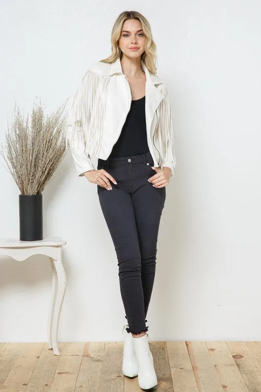 Mix It Up Fringe Moto Jacket - 3 Colors