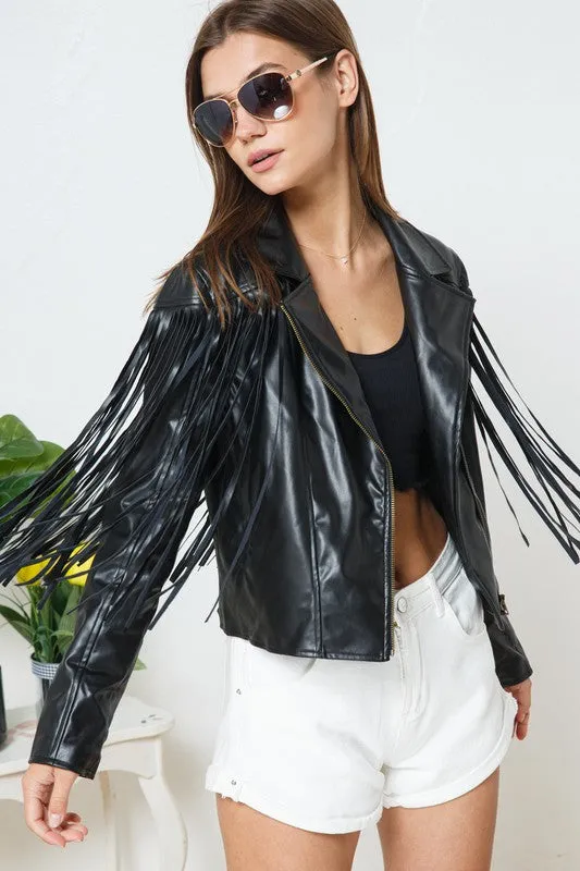 Mix It Up Fringe Moto Jacket - 3 Colors