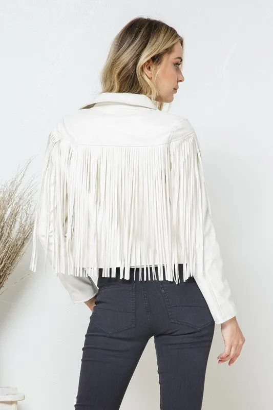 Mix It Up Fringe Moto Jacket - 3 Colors