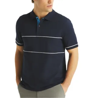 Nautica Mens Navtech Colorblock Classic Fit Short Sleeve Polo Shirt