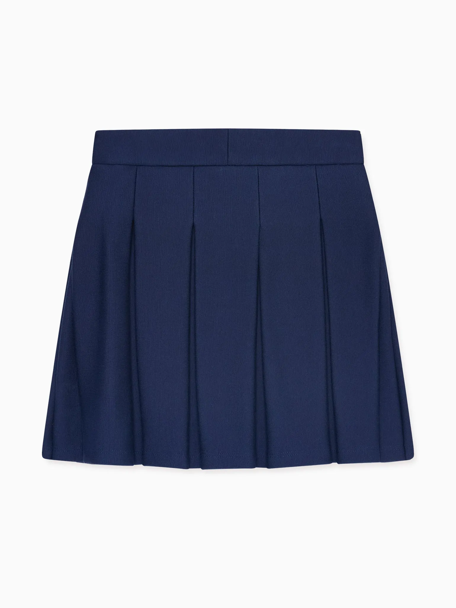 Navy Isabela Girl Pleated Skirt