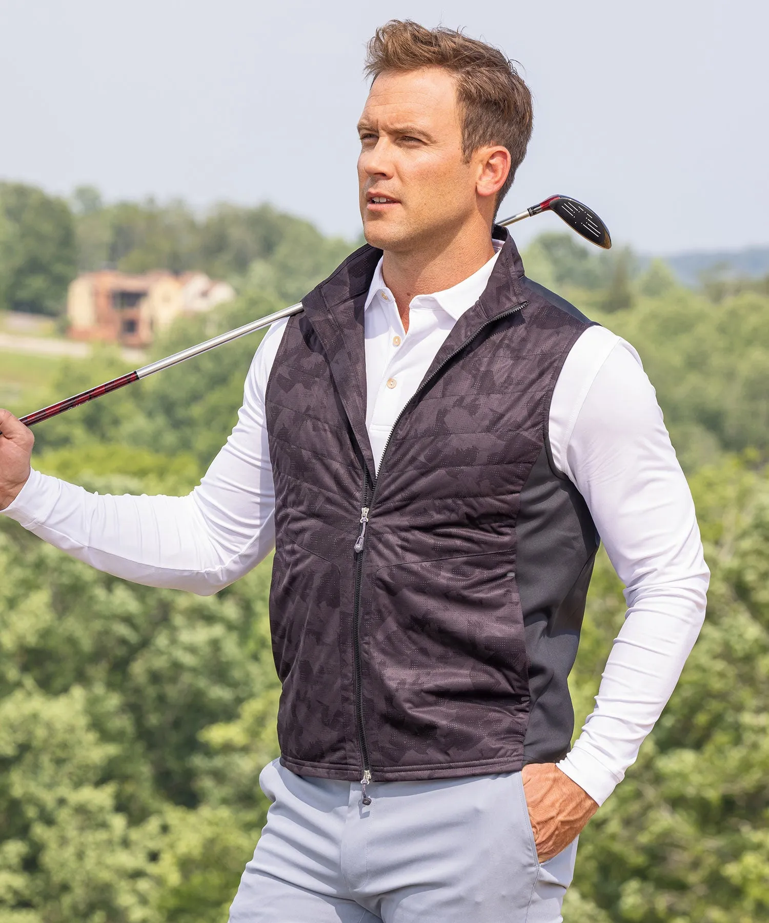 Peter Millar Camo Print Fuse Hybrid Vest