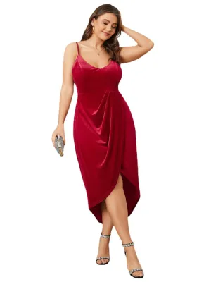 Plus Size Spaghetti Backless Design Maxi Dress